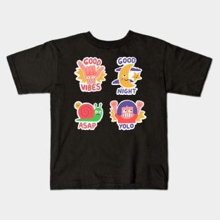 Funny Sticker Kids T-Shirt